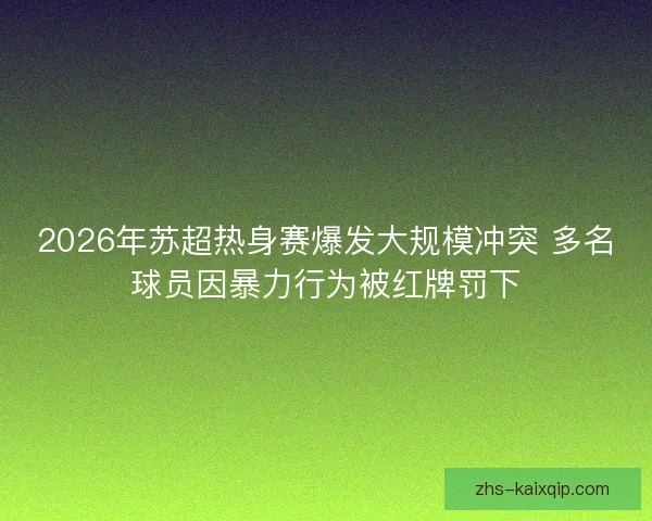 2026年苏超热身赛爆发大规模冲突 多名球员因暴力行为被红牌罚下