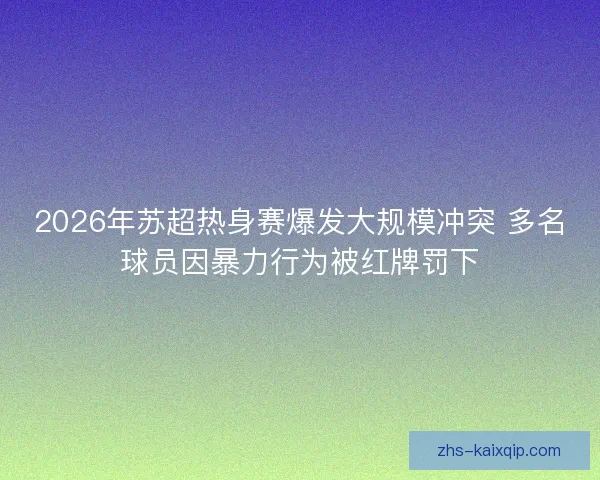 2026年苏超热身赛爆发大规模冲突 多名球员因暴力行为被红牌罚下 2026年苏超热身赛爆发大规模冲突 多名球员因暴力行为被红牌罚下